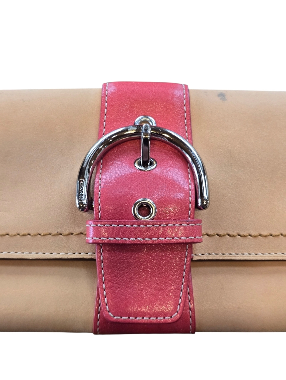 Coach Soho Buckle Vachetta Leather Vintage Clutch Wallet Wristlet - Picture 10 of 15